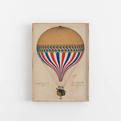 Køb Plakat Le Tricolore Ballon I 50x70 cm | 309,00 | Fri fragt over 149 kr. | Hurtig levering | Dag til dag levering | Empty Wall | Billede, Kunst