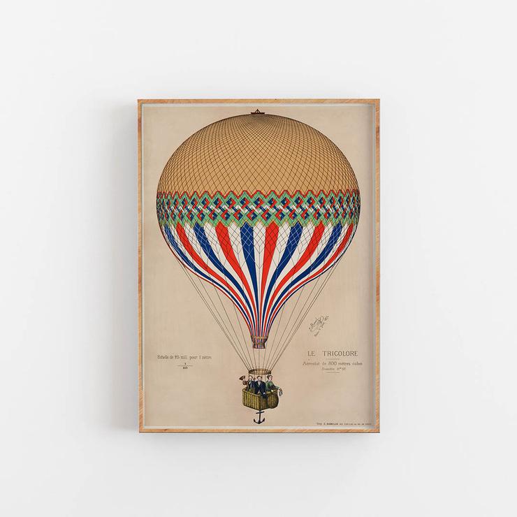 Plakat Le Tricolore Ballon 50x70 cm – plint.dk