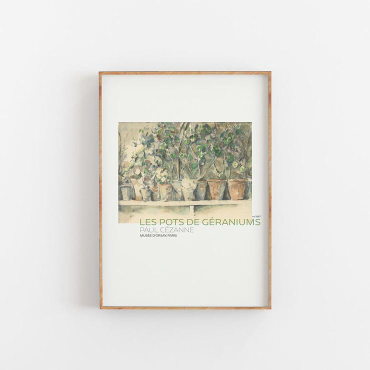 Køb Plakat Les Pots De Géraniums 30x40 cm | TILBUD: 179,95 | Fri fragt over 149 kr. | Hurtig levering | Dag til dag levering | Empty Wall | Billede, Kunst, Paul Cézanne