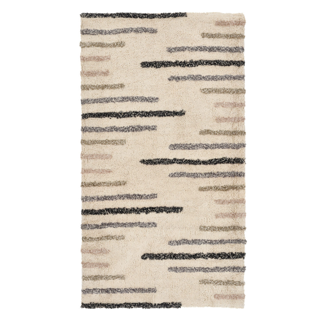 Køb Gulvtæppe Tactile 83 x 150 cm | 389,00 | Fri fragt over 149 kr. | Hurtig levering | Dag til dag levering |Ib Laursen  | Kludeløber, Gulvtæppe, Løber, Måtte, Tæppe, Stribet måtte