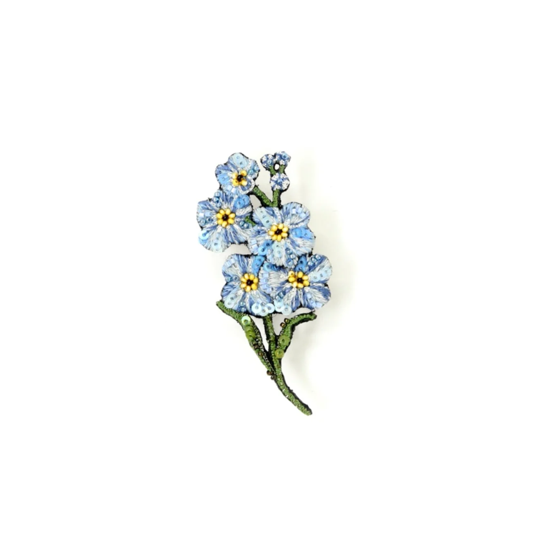 Køb Broche - Forget me not Brooch Pin | 419,00 | Fri fragt over 149 kr. | Hurtig levering | Dag til dag levering | TROVELORE | Vintage, Håndlavet, Hand made, Førsteklasses materialer, Godt design, Kvalitetsarbejde, Indien