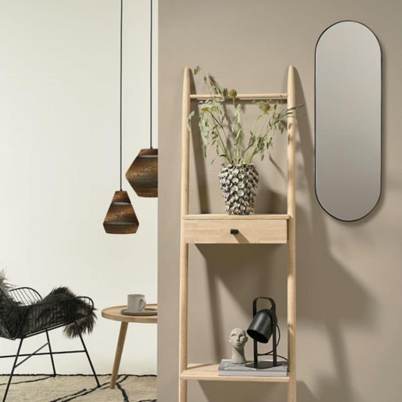 Køb Spejl ovalt sort 30x90 cm | 579,00 | Villa Collection, Entrespejl, Badeværeslesspejl, Soveværelsesspejl, Pyntespejl
