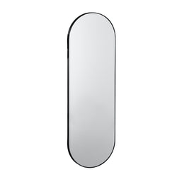 Køb Spejl ovalt sort 30x90 cm | 579,00 | Villa Collection, Entrespejl, Badeværeslesspejl, Soveværelsesspejl, Pyntespejl
