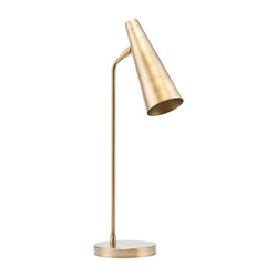 Køb Bordlampe Precise Messing | findes i flere farver | 1399,00 | Skrivebords lampe, Senge lampe, Hyggelig Lampe, Lampe, Lampe med skærm, Tidsløst design, House Doctor, Messing, Sort, Læselampe