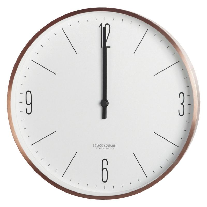 Køb Vægur Clock Couture Hvid/Guld | 569,00 |Ur, Tid, Køkkenur, Stue ur, Køkken ur, Tikkefrit, Stål, Analog, Vægur med tal