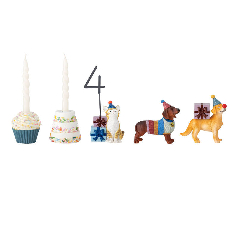 Køb Fødselsdags dekoration Salve - sæt af 15 dele | 389,00 | Fri fragt over 149 kr. | Hurtig levering | Dag til dag levering | Mini by Bloomingville | Stage, Lysestage, Birthday Decoration, Brun, Fødselsdagslys, Fødselsdagsstage, Fødselsdagslysestage, med gaver og dyr