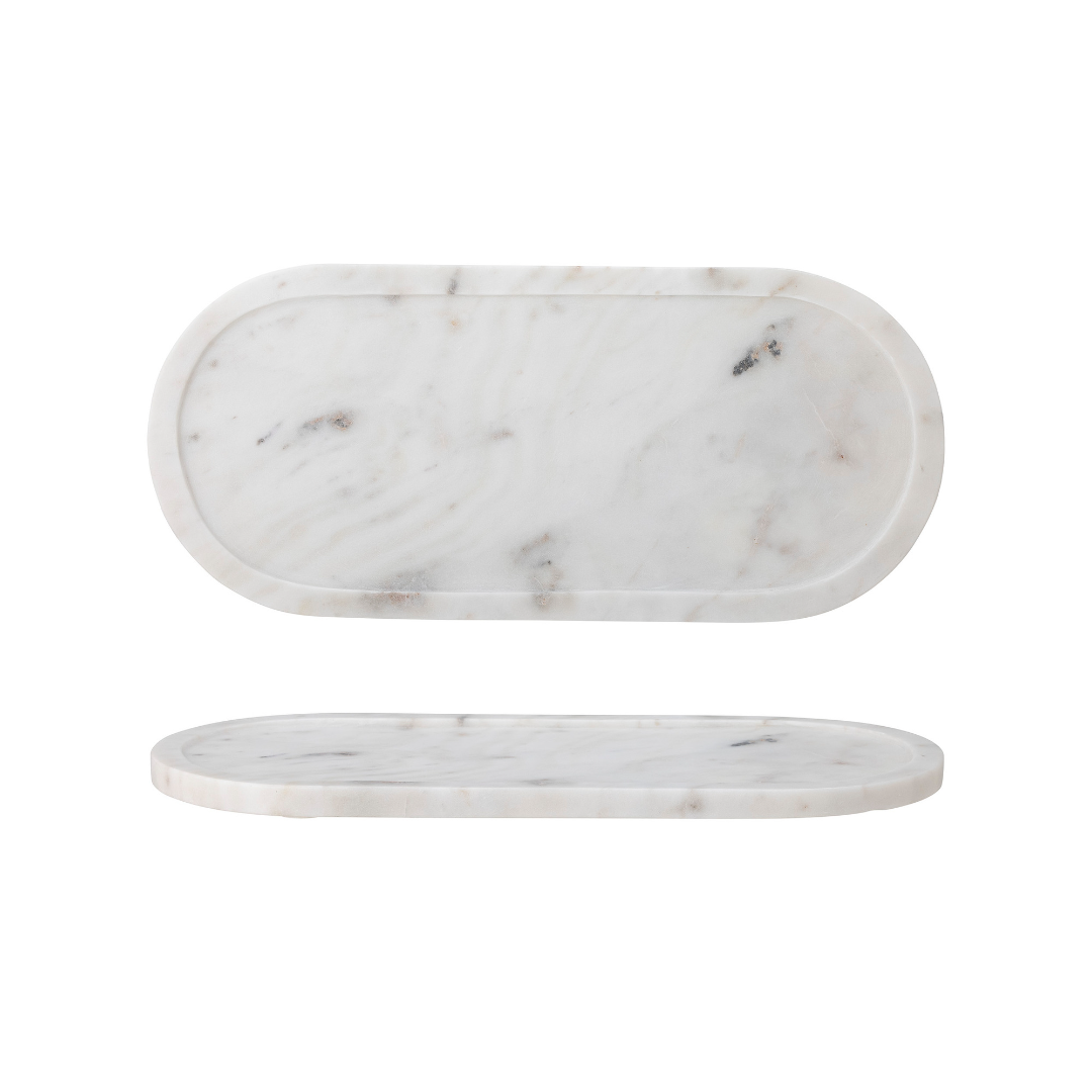 Køb Fad Emmaluna Marmor | 349,00 | Fri fragt over 149 kr. | Hurtig levering | Dag til dag levering | Bloomingville | Marmorfad, Hvid, Hvidt marmorfad, Aflangt fad, Marmor, Natursten