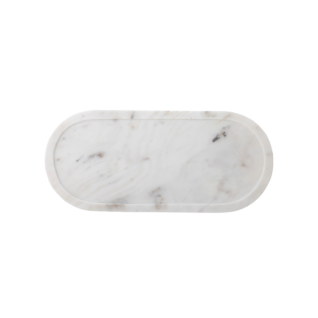Køb Fad Emmaluna Marmor | 349,00 | Fri fragt over 149 kr. | Hurtig levering | Dag til dag levering | Bloomingville | Marmorfad, Hvid, Hvidt marmorfad, Aflangt fad, Marmor, Natursten