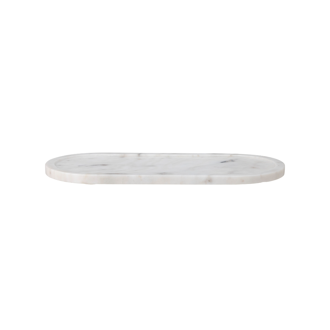 Køb Fad Emmaluna Marmor | 349,00 | Fri fragt over 149 kr. | Hurtig levering | Dag til dag levering | Bloomingville | Marmorfad, Hvid, Hvidt marmorfad, Aflangt fad, Marmor, Natursten