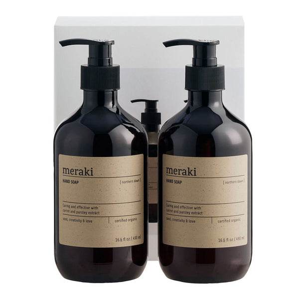 Køb Gaveæske Håndpleje // Simply hand care Northern Dawn - sæt af 2 dele | 249,95 | Dag til dag levering | Meraki, Society of Lifestyle | Bad, Bodywash, Bodylotion, Krop, Creme, Lotion, Gavesæt, 2i1, Giftbox, Gave boks