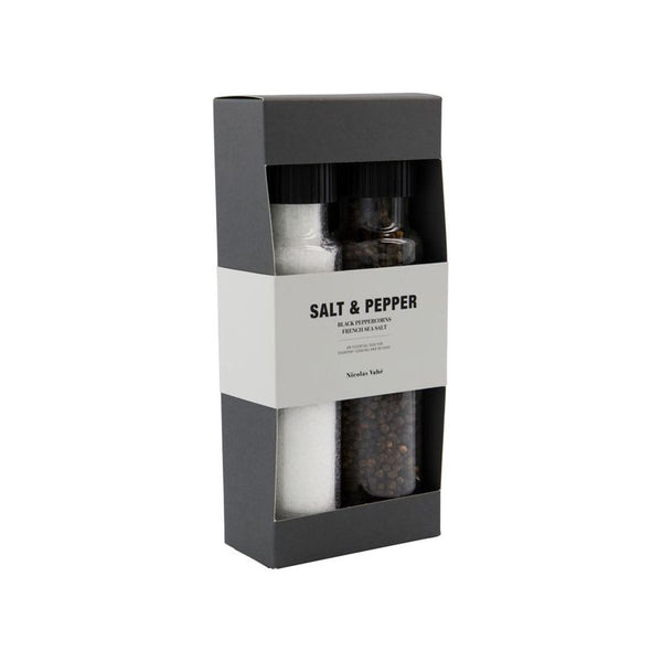 Køb Gaveæske Salt & Pepper | 169,95 | Fri fragt over 149 kr. | Hurtig levering | Dag til dag levering | Nicolas Vahé, Saltsæt, Pebersæt, Saltgaveæske, Salte, Pebre, Saltogpeber, Krydderi, Krydderisæt, Krydderigave, Gavesæt, 2i1, Giftbox, Gaveboks