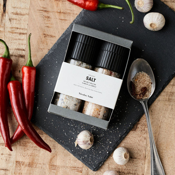UDSALG Gaveæske Organic Secret blend & Salt / Garlic & Chilli