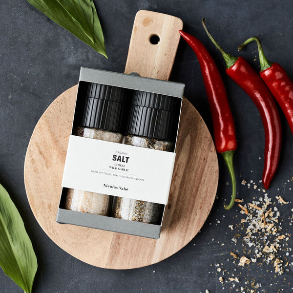 UDSALG Gaveæske Organic Chilli salt / Wild garlic