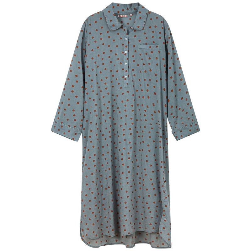 Køb Lang skjorte / Natskjorte Sonia Pastel Blue | 789,00 | Findes i flere farver | Fri fragt over 149 kr. | Hurtig levering | Dag til dag levering | Natkjole, Nattøj, Skjorte, Skjortekjole, Trøje
