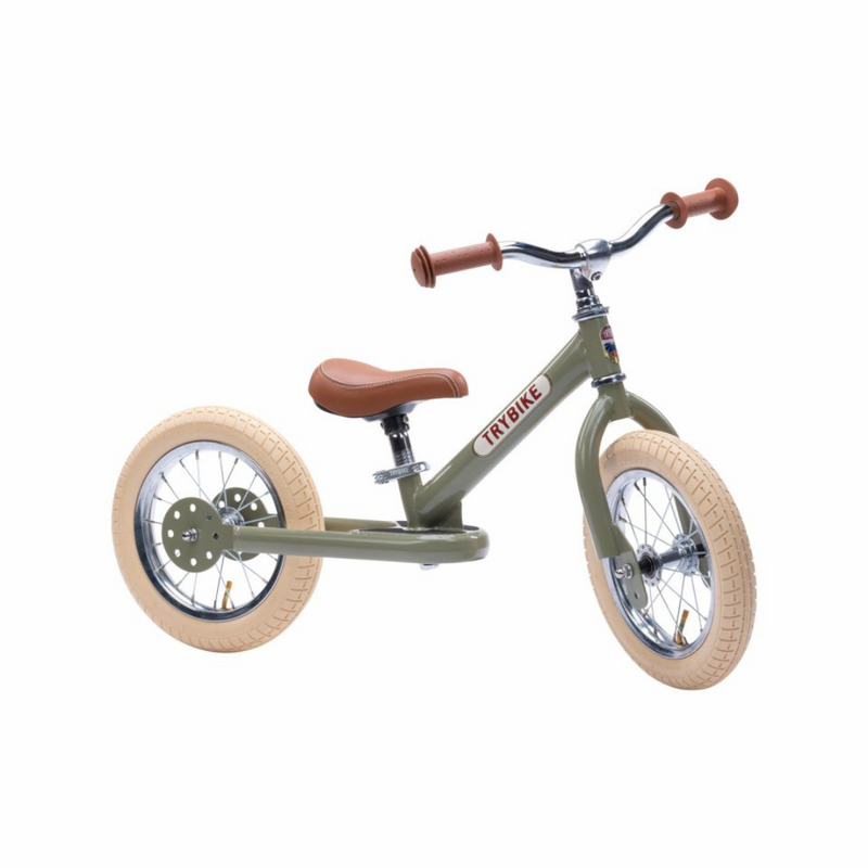 Køb Balancecykel to hjul Vintage Grøn | Fri fragt over 149 kr. | Hurtig levering | Dag til dag levering | Trybike | Løbecykel, Begyndercykel, Børnecykel, Cykel uden pedaler, Tohjulet løbecykel
